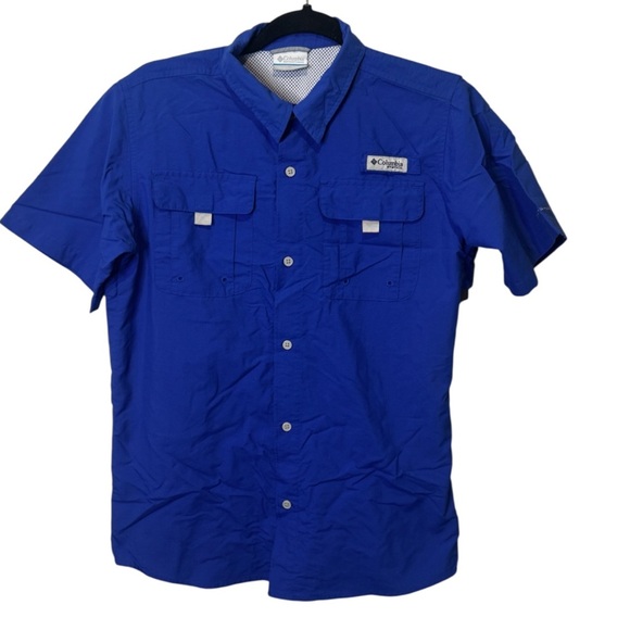 Columbia PFG blue button down boys XL - Picture 1 of 5